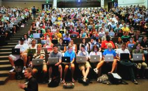 A sea of MacBooks